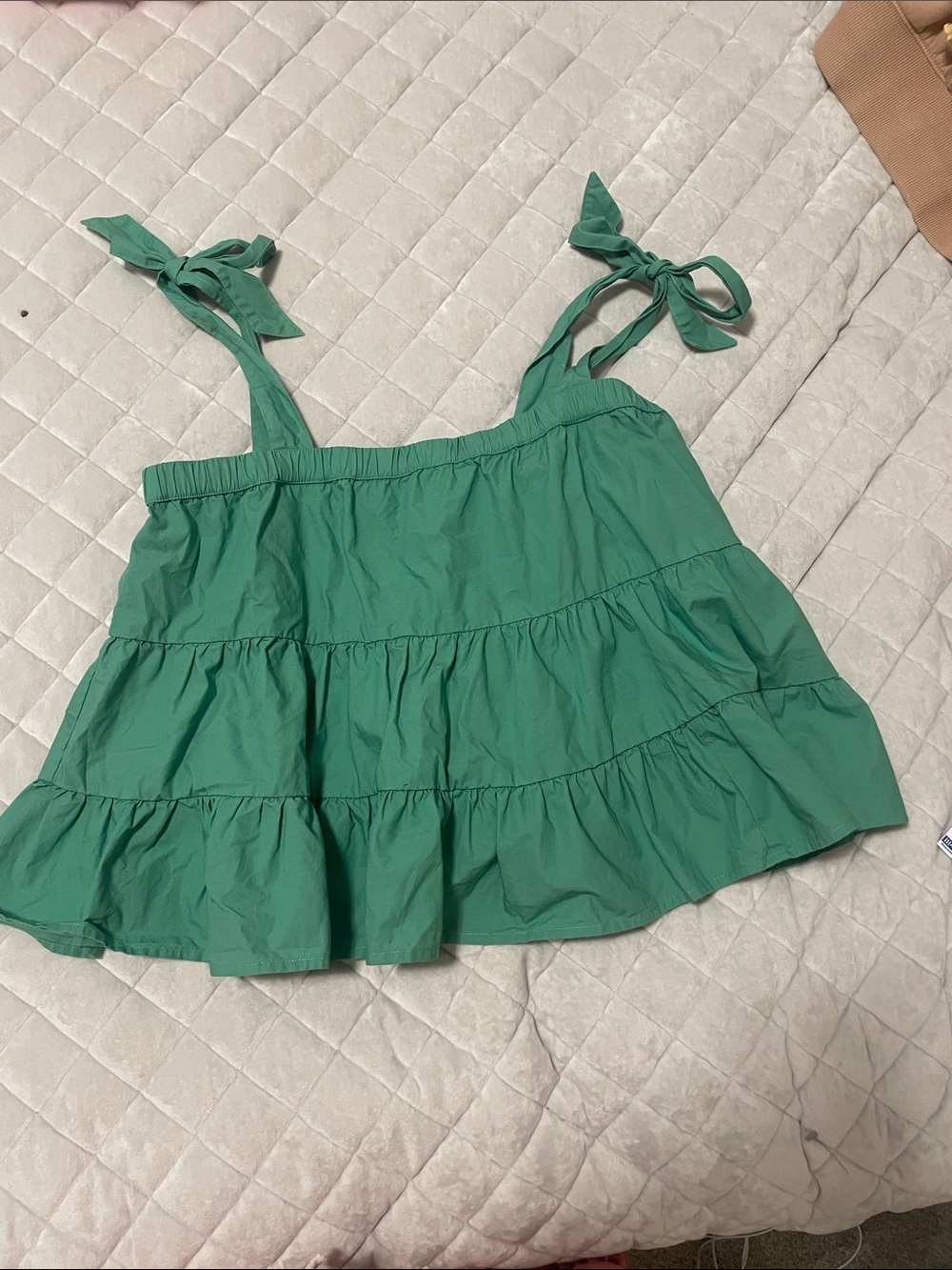 American Eagle Mint Green Elastic Waist Tiered Skirt